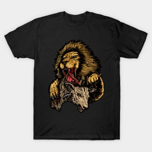 The King Shows His Power And Willdness Illustration T-Shirt